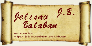 Jelisav Balaban vizit kartica
